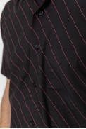 Сорочка чоловіча в смужку, колір чорно-червоний, 167R968