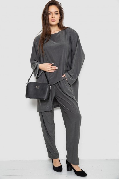 Костюм женский тройка классический  -уценка, цвет хаки, 167R0120-U