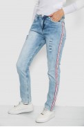 Джинси жіночі з лампасами  -уцінка, колір блакитний, 247R1547-U-7 - фото № 2