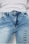 Джинси жіночі з лампасами  -уцінка, колір блакитний, 247R1547-U-7 - фото № 4