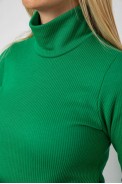 Гольф жіночий на флісі в рубчик  -уцінка, колір зелений, 238R329-U-2 - фото № 4
