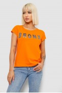 Футболка женская с принтом, цвет оранжевый, 244R2038 - фото № 0