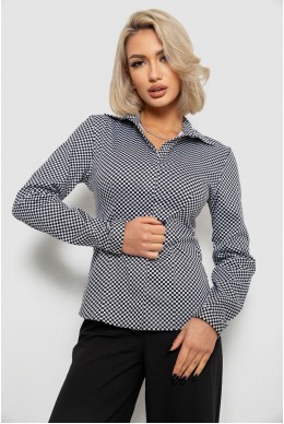 Рубашка классическая с принтом, цвет черно-белый, 230R305