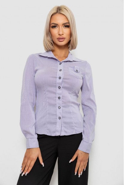Сорочка класична в смужку, колір бузковий, 230R644