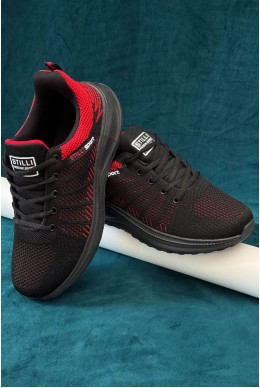 Кросівки чоловічі демісезонні, колір чорно-червоний, 248RH195