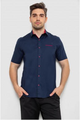 Сорочка чоловіча  -уцінка, колір темно-синій, 214R7112-U-4