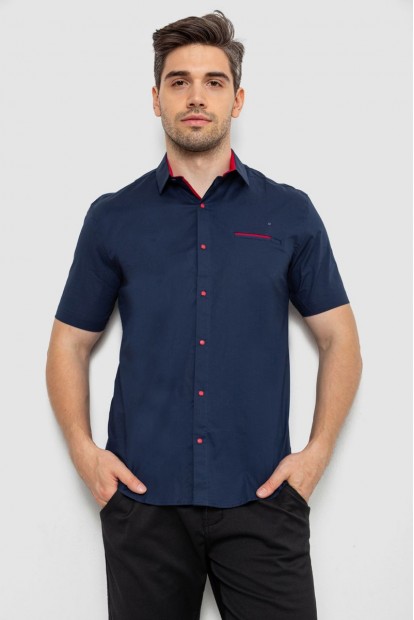Сорочка чоловіча  -уцінка, колір темно-синій, 214R7112-U-4