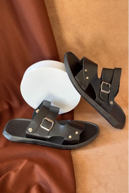 Сандалии мужские, цвет черный, 214R78