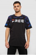 Футболка мужская с принтом, цвет черный, 244R6738B - фото № 0