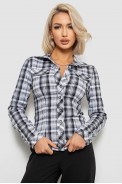 Рубашка женская в полоску, цвет черно-белый, 230R064-2 - фото № 0