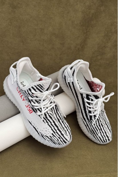 Кросівки жіночі  текстиль, колір чорно-білий, 243R350