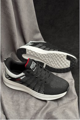 Кроссовки мужские демисезонные, цвет черно-белый, 248RH195