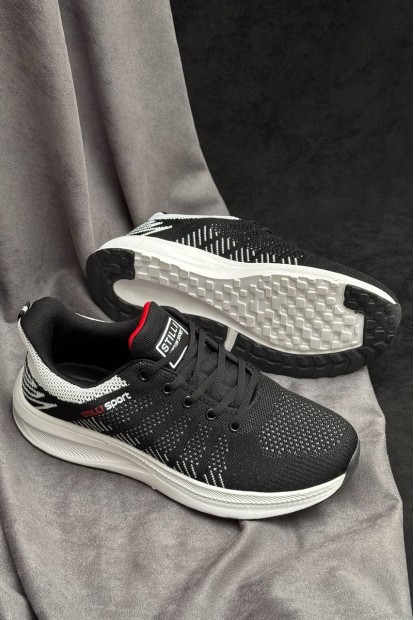 Кроссовки мужские демисезонные, цвет черно-белый, 248RH195