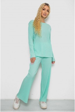 Костюм жіночий в рубчик повсякденний  -уцінка, колір м'ятний, 238R57415-U