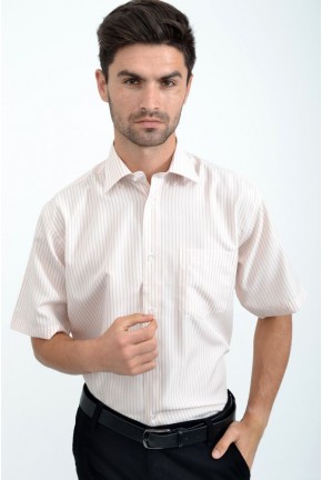 Рубашка молочная с короткими рукавами и карманом 113RZeg006