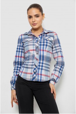 Рубашка женская в полоску  -уценка, цвет джинс, 230R064-2-U-4