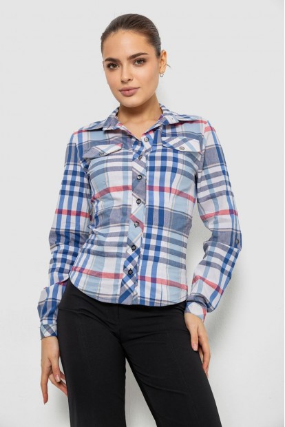 Рубашка женская в полоску  -уценка, цвет джинс, 230R064-2-U-4
