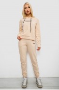 Спортивный костюм женский двухнитка  -уценка, цвет бежевый, 214R1419-006-U-6 оптом - фото № 0