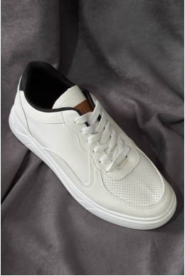 Кеди чоловічі, колір біло-чорний, 248RR128