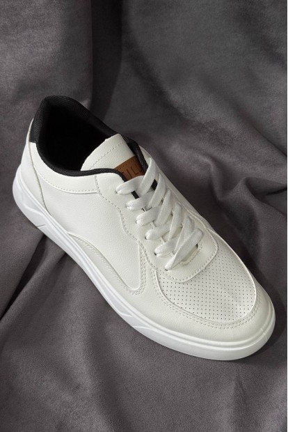 Кеди чоловічі, колір біло-чорний, 248RR128