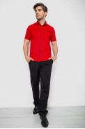 Чоловіча сорочка з принтом, колір червоний, 186R7016 оптом - фото № 1