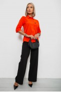 Блуза класична з принтом, колір помаранчевий, 230R191 оптом - фото № 1