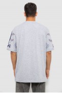 Футболка чоловіча з принтом, колір сірий, 244R6738B оптом - фото № 3