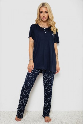 Пижама женская с принтом, цвет синий, 243R7026