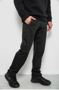 Спортивные штаны мужские однотонные, цвет черный, 244R41668 - фото № 2