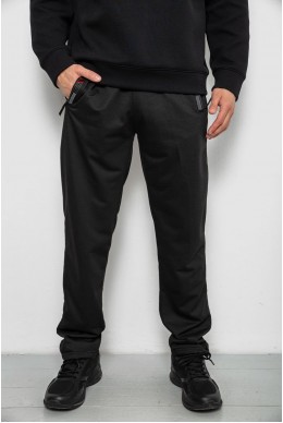 Спортивные штаны мужские однотонные, цвет черный, 244R41668