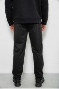 Спортивные штаны мужские однотонные, цвет черный, 244R41668 - фото № 3