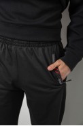 Спортивные штаны мужские однотонные, цвет черный, 244R41668 - фото № 4