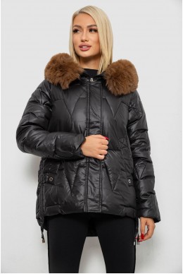 Куртка жіноча зимова коротка, колір чорний, 244R865