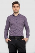 Рубашка мужская с принтом, цвет сливовый, 186R2068 - фото № 0