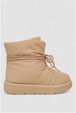 Дутики женские зимние на меху, цвет бежевый, 248RFM600