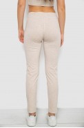 Спортивные штаны женские, цвет бежевый, 244R1807 - фото № 3