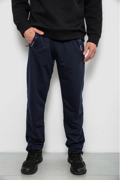 Спортивные штаны мужские однотонные, цвет синий, 244R41668