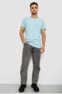 Футболка мужская однотонная базовая, цвет голубой, 244R2408 - фото № 1