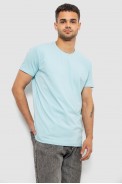 Футболка мужская однотонная базовая, цвет голубой, 244R2408 - фото № 2