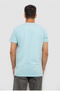 Футболка мужская однотонная базовая, цвет голубой, 244R2408 - фото № 3