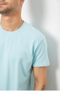 Футболка мужская однотонная базовая, цвет голубой, 244R2408 - фото № 4