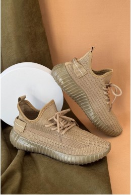 Кросівки жіночі текстиль 243R778, колір Коричневий