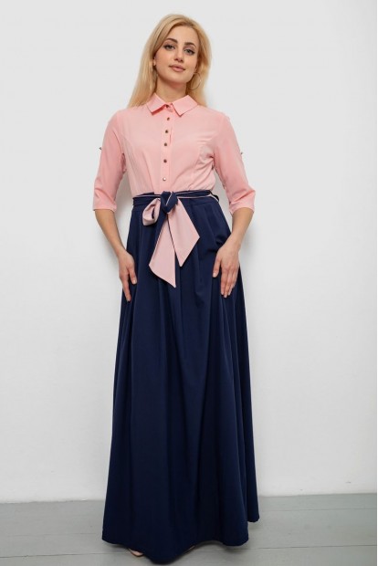 Платье женское софт  -уценка, цвет персиково-синий, 230R79-12-U