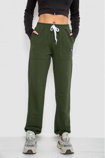 Спортивные штаны женские  -уценка, цвет хаки, 247R4670-U-21