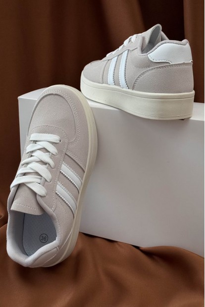 Кроссовки женские, цвет серо-бежевый, 248RJH50