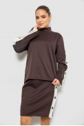 Костюм женский классический, цвет коричневый, 257R322-1 - фото № 0