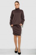 Костюм женский классический, цвет коричневый, 257R322-1 - фото № 1