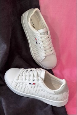 Кеди жіночі, колір біло-сірий, 248RR63