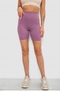 Велотреки женские однотонные в рубчик, цвет сиреневый, 214R934 - фото № 0