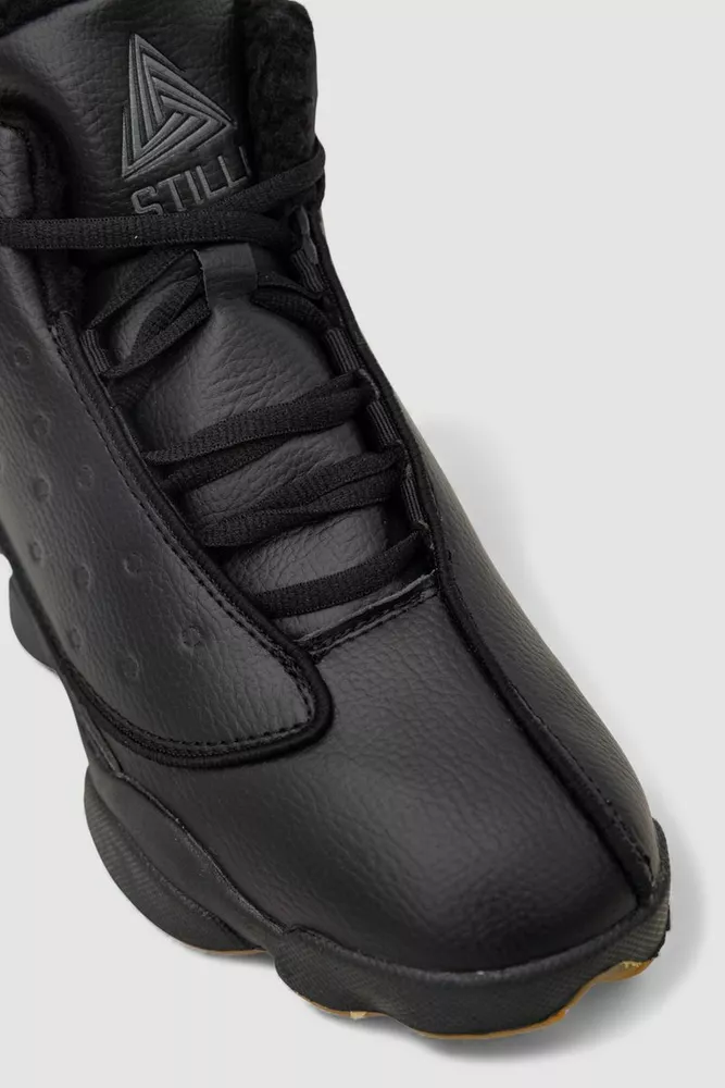 Купити Кросівки чоловічі зимові на хутрі, колір чорно-коричневий, 248RCX679 - Фото №2